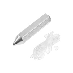 Отвес цилиндрический ТУНДРА, шнур 5 метров, 100 г