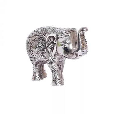 Серебристая фигурка слона, Metal Elephant Small Size Silver Polish, произв. Kridaykraft