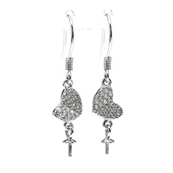 Швензы С925 петля 11*7мм с фианитами, 1пара