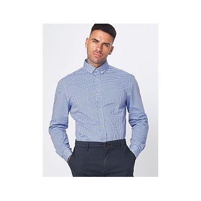 Mini Grid Check Long Sleeve Shirts 2 Pack