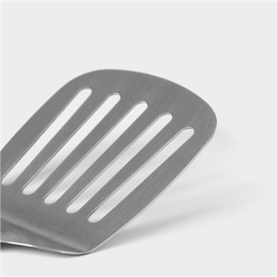 Лопатка из нержавеющей стали перфорированная Magistro, 38×8 см, Luxe, серебристая