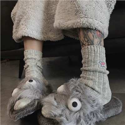 Sports cotton bamboo demi-season knee socks for men and women, with embroidery, with snowflakes, mid-length