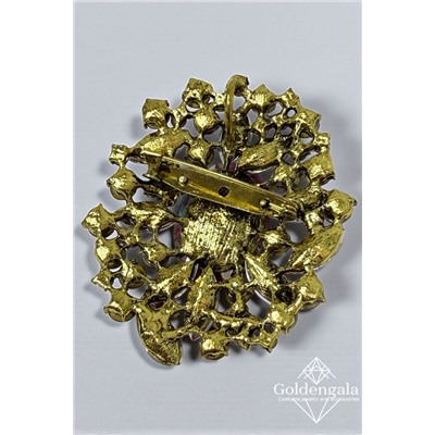 Брошь-кулон крупная с кристаллами БР4 модель БРО/15