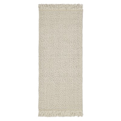 Ковер из переработанного пластика бежевого цвета из коллекции Ethnic, 70х160 см