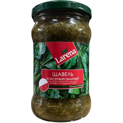 Щавель консервированный Larena 285(242г)г ст/б 1/10