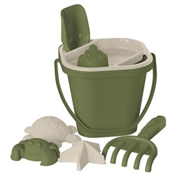 Песочный набор Lalababy for Green Republic (ведерко, сито, совочек, грабельки, 4 формочки) LA104912049 полынь