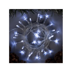 Гирлянда «Нить» 4 м, IP20, прозрачная нить, 40 LED, 2 режима, батарейки AAх3 (нет в комплекте), свечение белое