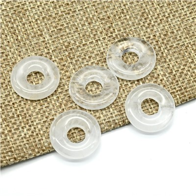 Бусина бублик из горного хрусталя 18*4мм, 1шт