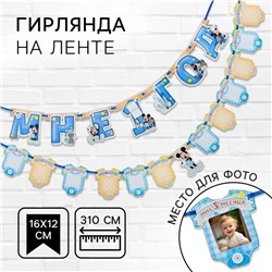 Гирлянда на ленте «Мне 1 год», с 12 карточками для фото,   и друзья