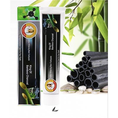 Черная отбеливающая зубная паста Бамбук и Уголь  ,160 гр.
