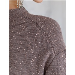 Джемпер из хлопковой пряжи с пайетками