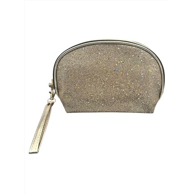 Sunflower Косметичка женская овальная блестящая 9945, золотой