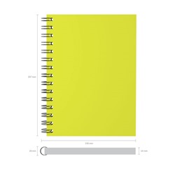 Тетрадь на гребне А5, 120 листов в клетку ErichKrause Neon, ламинация глянцевая, тиснение «лён», комбинированная обложка, МИКС