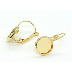 Сеттинги для сережек 10мм золотистые, 1 пара