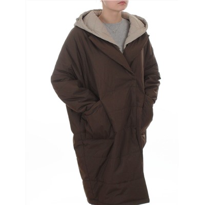 8030 BROWN Куртка демисезонная женская (100 гр. холлофайбер)