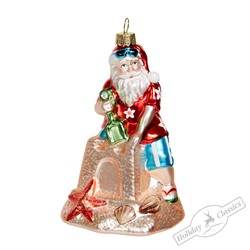 Санта на каникулах (стекло) 7,5х7,5х12,5 см