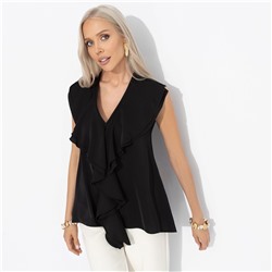 Блуза с воланами, Мелодия стиля (black)