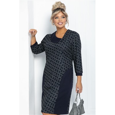 Платье Маргарет (синее) П11776