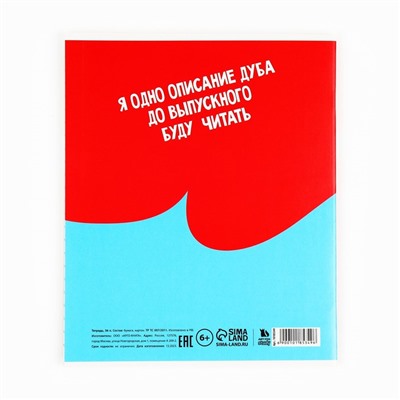 Тетрадь в линейку, предметная, 36 л.,на скрепке, блок №1«Мемы. Литература»