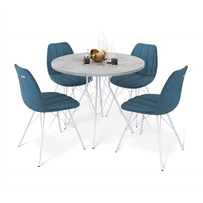 Обеденная группа SHT-DS235
                        сосна касцина / тихий океан / хром лак