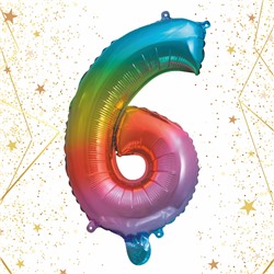 Шар фольгированный "Цирфа "6" (радуга)