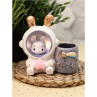 Ночник - подставка для канцелярских принадлежностей «Wendy Rabbit», pink star