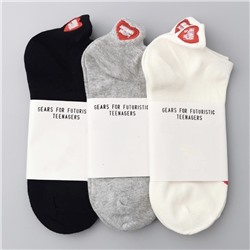 Japanese summer heel sticker, sports breathable cotton thin knee socks for men and women, with embroidery