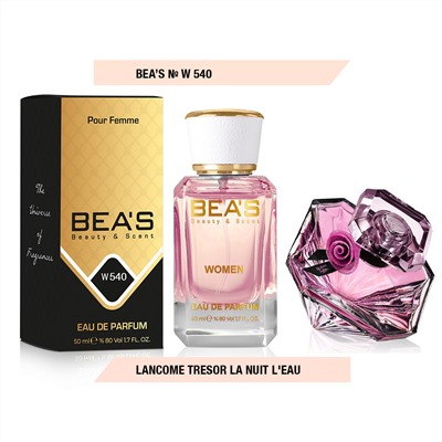 Beas W540 Lancome La Nuit Tresor L'eau De Parfum Women edp 50 ml, Парфюм женский Beas W540 создан по мотивам аромата Ланком La Nuit Tresor L'eau De Parfum