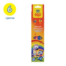 Карандаши 6цв Енот и радуга с многоцв гриф Мульти-Пульти CP_33718/Россия