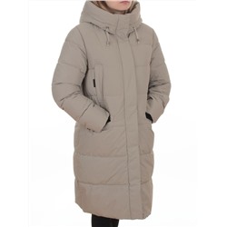 2129 BEIGE Пальто зимнее женское (200 гр. холлофайбер)
