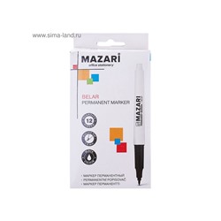 Маркер перманентный Mazari Belar, 1.5 мм, чёрный