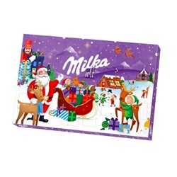 Milka Adventskalender 2025 Адвент-календарь, 24 сладких сюрприза, 38см х 25см, 200 грамм