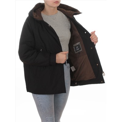 8008 BLACK Куртка демисезонная женская (100 гр. холлофайбер)
