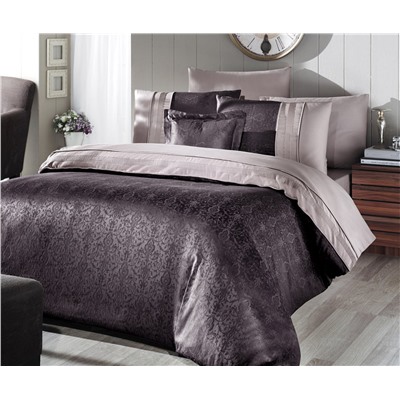 Сатиновое Постельное белье Евро 2 сп. V.I.P Moonlıght SATIN First Choice