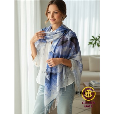 Платок с кистями цветочный принт 3D  Арт: С2512/08