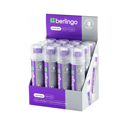 Клей канцелярский Berlingo, с силиконовым аппликатором, 50мл