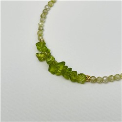 Радуга Самоцветов Браслет из Циркона с Хризолитом