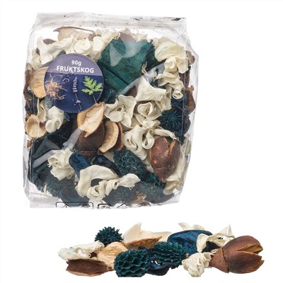 FRUKTSKOG, Potpourri, duftend, Vetivergras & Geranie/schwarztürkis,, 90 g