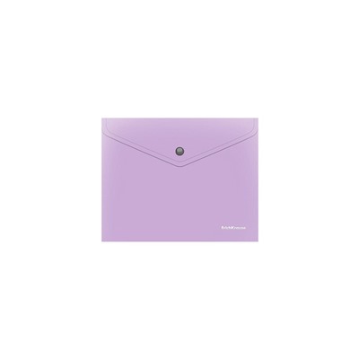 Папка-конверт на кнопке А5+, 180 мкм, ErichKrause Matt Pastel Bloom, тиснение «песок», непрозрачная, микс