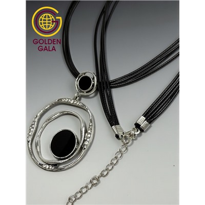 Кулон на кожаном шнурке "Женская грация" Арт КШ2130/06