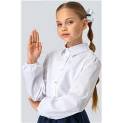 Хлопковая блузка из поплина для девочки Happyfox