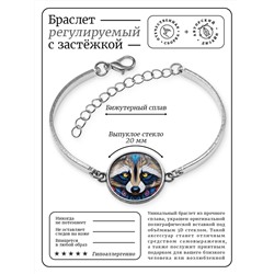 BSI-0189 Браслет металлический Мозаичный енот