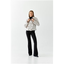 Полупальто женское демисезонное 25999 (бежевый/ёлочка)