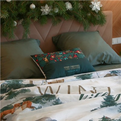 Постельное бельё "Этель" 1.5 сп Winter village 143*215 см, 150*214 см, 70*70 см - 2 шт, бязь 125гр/м2