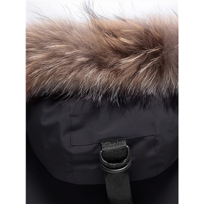 Парка зимняя подростковая для девочки черного цвета 9344Ch