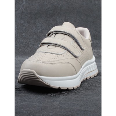 03-YH516-2 DK. BEIGE Кроссовки женские (натуральная кожа)