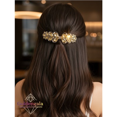 Заколка автомат для волос с кристаллами «Блеск элегантности» ЭЛЗ12/03