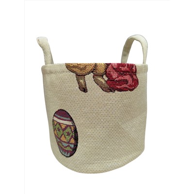 Крольчата букет 3 Корзина диаметр 17 см высота 14 см 2518599