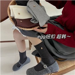 songmu Demi-season warm atmospheric wooden velvet knee socks, mid-length