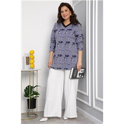 Блуза Фауна (синяя) Б11036